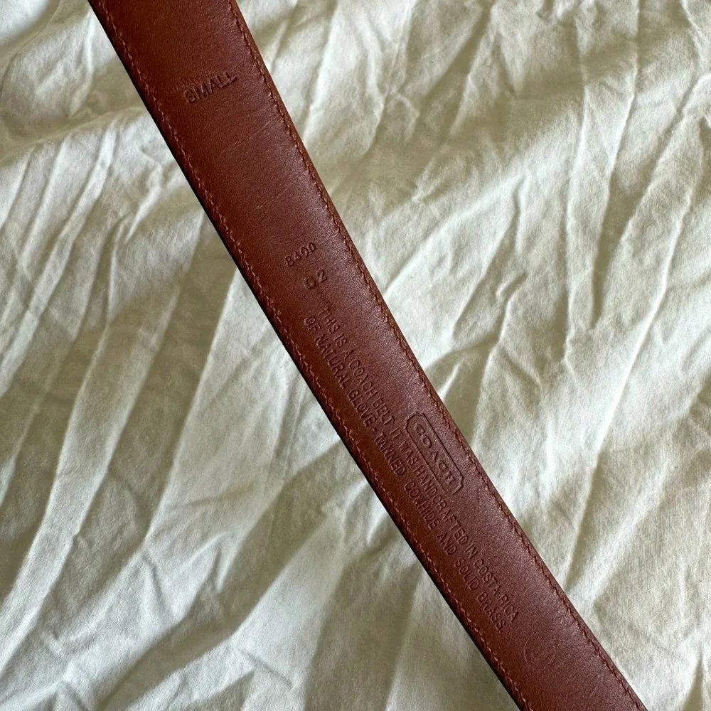 Coach vintage brown leather and gold hardware belt size S - Picture 3 of 4